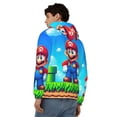 thumbnail image 5 of Lsque Mario for Mens Full-zip Hoodie, Zip-up Pullover Hooded Sweatshirt, Kangaroo Pocket Hoodie Ideal for Daily Wear, Travel, and Home-X-Large, 5 of 8