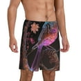 thumbnail image 2 of Fotbe Bird4 Pajama Shorts for Men, Men's Pajama Bottoms, Sleepwear,Short Pajama Pants-3X-Large, 2 of 9