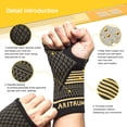 thumbnail image 6 of Copper Compression Advanced Wrist Brace,2pack,Carpal Tunnel Wrist Brace,Pain Relief Wrist Splint for Tendonitis, Sprain, Strain, Rigid Hand Brace,for Women and Men, 6 of 10
