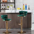 thumbnail image 2 of Set of 2 Green Bar Stools | Foam - Filled and Swivel Function | Provide Comfort for Long - Time Sitting, 2 of 7