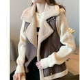thumbnail image 5 of GigrtiJin Women's Sherpa Lined Leather Vest Jacket Fall Winter Zip up Sleeveless Warm Comfy Coat with Pockets, 5 of 9