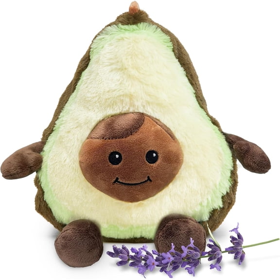 warmies Microwavable & Weighted Stuffed Animals, Avocado - Heated Stuffed Animal Plushie for Warmth & Comfort - Cute Soft Plush Toys for Adults & Children (Boys, Girls, Babies & Toddlers)