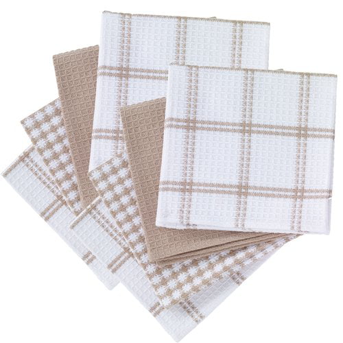 Love Heart Plaid Paw Kitchen Towel Pet Owners Decorative 16 x 24 Inches Waffle Weave Microfiber Dish Cloths 