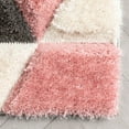 thumbnail image 4 of Well Woven Loecke Blush Triangle Boxes Geometric Thick Soft Plush 3D Textured Shag Runner 2x7 (2'3" x 7'3"), 4 of 8