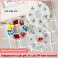 thumbnail image 4 of Round Portable Pill Box Medicine Planner Small Case, 4 of 6