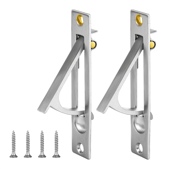 2Pcs Pocket Door Edge Pull,304 Stainless Steel Pocket Door Handle with Screws, Door Hardware for Bathroom Closet Hallway
