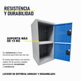 thumbnail image 4 of Locker Casillero Multiusos Alvek 2 Puertas con Ventilación Color Azul — Sistema para Candado, 4 of 6