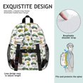thumbnail image 5 of Tractor and Trailers White Pattern Backpack for School, Cute School Bag with Adjustable Shoulder Straps and Padded Back, 15"x11.42"x5.5", 5 of 5