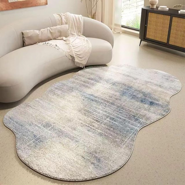 Area Rug, Irregular Shaped Rug, Washable Low-Pile Rug, Funny Modern Abstract Minimalist Carpets Suitable for Living Room Bedroom Lounge Area Home Decoration, Entryway Indoor Area Carpet, Bedside Rug(L