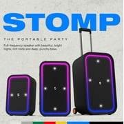 Skullcandy Stomp Bluetooth Speaker – IPX7, LED Lights & Strobe Modes, 12H Battery, Bone
