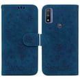 thumbnail image 2 of Feishell Wallet Phone Case for Motorola G Pure,for Women Men,Butterfly & Rose Embossed PU Leather Magnetic Clasp Flip Stand Card Slots Shockproof Ultra Thin Protective Cover,Blue, 2 of 12