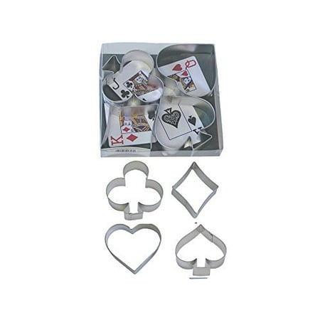 

R&M International Casino Playing Card Suits Cookie Cutters Spade Heart Club Diamond 4-Piece Set