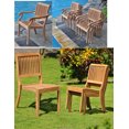 thumbnail image 4 of Grade-A Teak Dining Set: 10 Seater 11 Pc: 122" Atnas Double Extension Rectangle Table And 10 Arbor Stacking Arm Chairs Patio WholesaleTeak #WMDSWVm, 4 of 4