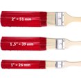 thumbnail image 3 of Set de 15 pinceles profesionales de madera roja 3 tamaños pintar casa varios interior exterior trabajar zonas grandes o de difícil acceso esquí esquí Gafas de esquí, 3 of 5
