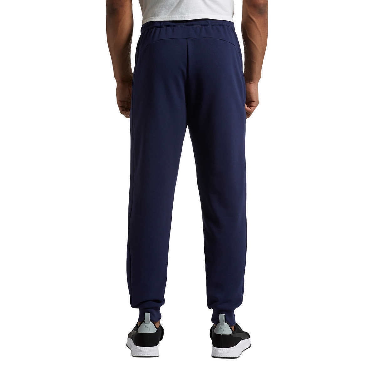 PUMA Men s French Terry Jogger Drawstring Sweatpants in Solid Navy Size Medium Walmart