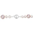 thumbnail image 2 of Miabella Collier Station en Argent Sterling Perlé Blanc et Violet Forme Ronde pour Femmes 7.5-8mm, 2 of 6