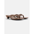 thumbnail image 2 of No Boundaries Women's Cone Heel Thong Sandals, 2 of 5