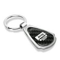 thumbnail image 2 of Jeep Grill Logo Real Black Carbon Fiber Chrome Metal Teardrop Key Chain Key-ring, 2 of 7