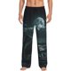 thumbnail image 1 of Fotbe Moonlit Night Sky Shark Pantalones de Pijama para Hombre, Pantalones de Dormir, Pantalones de Casa con Cintura Ajustable y Bolsillos-Small, 1 of 6