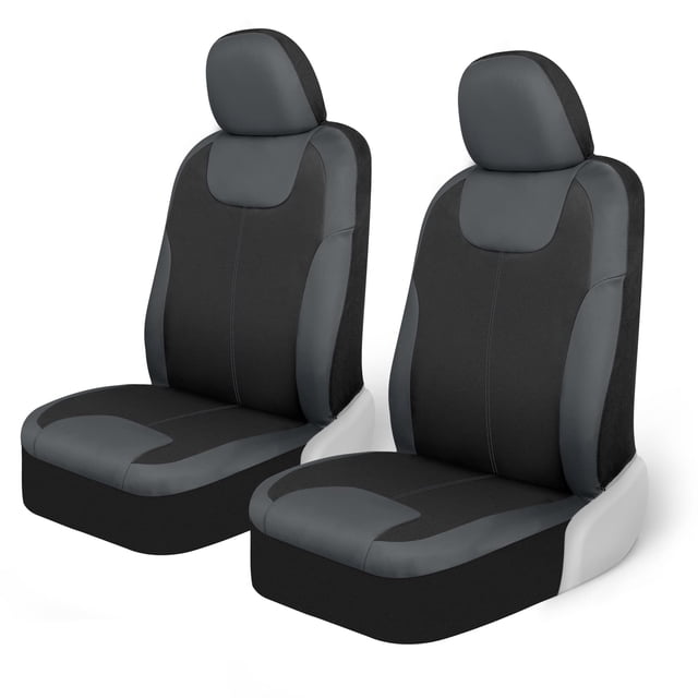 Fundas de asiento Motor Trend impermeables de neopreno gris para asientos delanteros