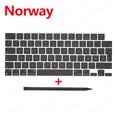 thumbnail image 1 of New Replacement Keyboard Keys Keycaps For Macbook Air 13" M2 A2681 Keycap Key Cap UK US RU ES FR IT DK NO DE KR PT HU 2022 Norway, 1 of 6