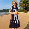 thumbnail image 4 of Naloa Veterans Day2 Print Womens Summer A-Line Dress with Pockets,Short Sleeve Dresses,Flowy Beach Swing Dress for Vacation Travel, 4 of 6