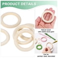 thumbnail image 2 of Uxcell 100-Pack Unfinished Wood Rings, 50 mm Natural Wooden Rings for Macrame Jewelry Making/DIY Crafts, 2 of 2