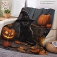 thumbnail image 3 of Halloween Blanket 39.4x27.6in Flannel Throw Halloween Themed for Couch Bedroom Decor by OVFUIZ, 3 of 8
