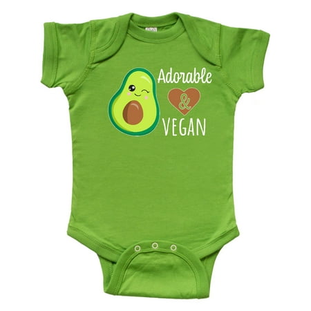 

Inktastic Adorable and Vegan Cute Avocado Gift Baby Boy or Baby Girl Bodysuit