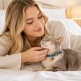 thumbnail image 2 of Breakaway Cat Collar with Quick Release Safety Buckle, Breathable Soft Cotton Adjustable Kitten Collar with Bell, Comfortable Pet Neck Collar for Small Cats，A, 2 of 5
