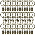 thumbnail image 1 of 40pcs Rustproof Drapery Matte Stainless Steel Metal Curtain Rings with Clips 1 inch Drapery Rings, Bronze(1" Interior Diameter), 1 of 7