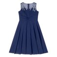 thumbnail image 3 of Zaldita Kids Girls Shiny Sequins Junior Bridesmaid Dresses Sleeveless Wedding Party Dress Navy Blue 4, 3 of 7