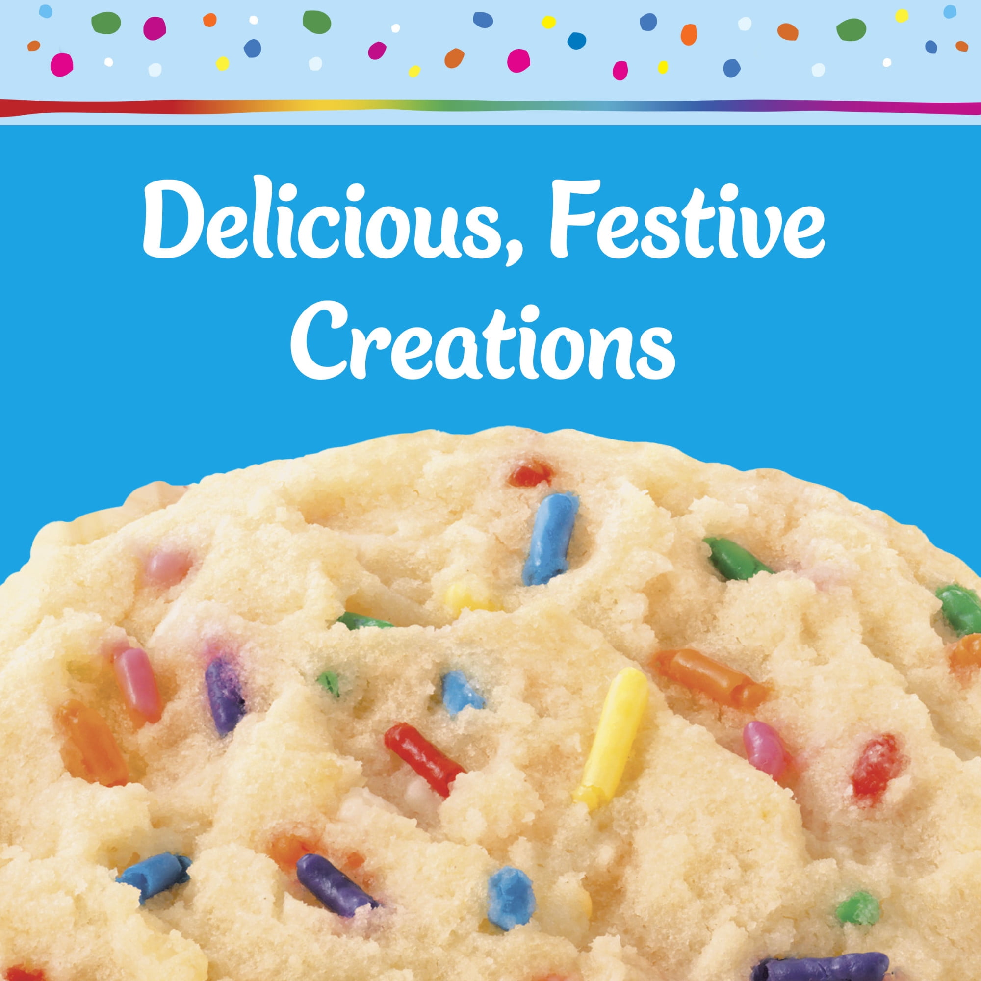 (6 pack) Pillsbury Funfetti Sugar Cookie Mix with Candy Bits, 16 oz Pouch
