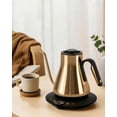 thumbnail image 2 of Gooseneck Electric Kettle, ±1°F Precise Temperature Control, 1500W Fast Heating, Pour Over Coffee & Tea Kettle with Brew Timer & Keep Warm, Stainless Steel, 0.9L (Gustav Gold), 2 of 16