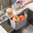 thumbnail image 2 of Oleegame 2PC Shower Soap Dish With Hook Folding Sink Rack Holder Expandable Storage Basket Rack Holder Expandable Blue, 2 of 5