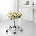 thumbnail image 7 of Kll Tropical Lemon Round Bar Chair Cushion Cover 13 Inch,Bar Stool Protector With Elastic, Soft Washable, 7 of 7