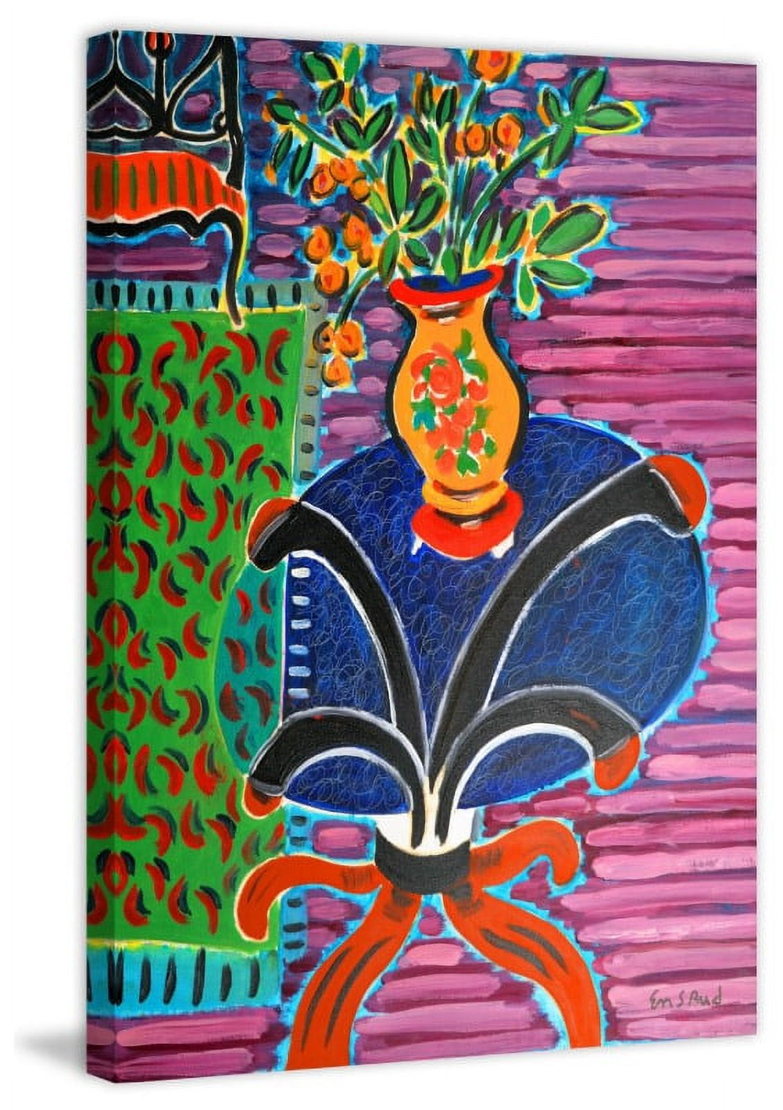 Marmont Hill "Bouquet on Glass Table" by Wayne Ensrud Painting Print on Canvas
