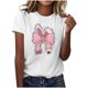 thumbnail image 1 of Mujeres Manga Corta de Verano Tops Pascua Impresa Cuello Redondo, Blusa de Moda Casual para la Primavera, 1 of 4