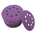 thumbnail image 2 of KLKCMS 100Pcs 5Inch Round Sandpaper Eight Hole Sanding Disk Paper Use For Polishing medium coarse, 2 of 9