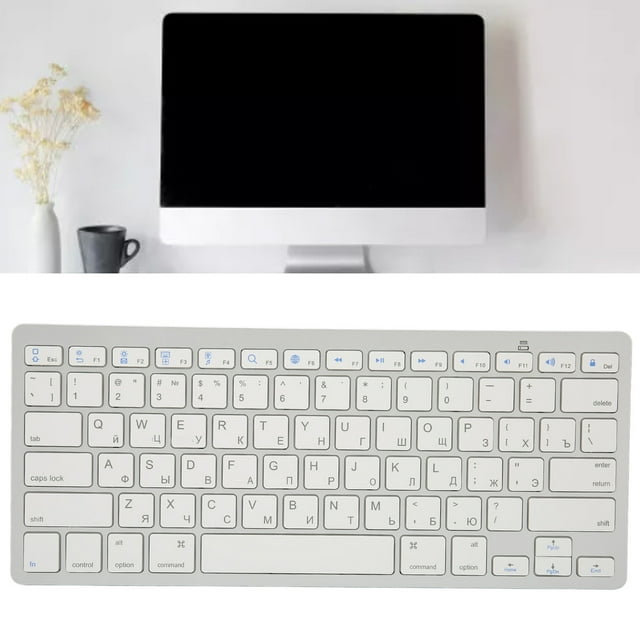 Clavier, Clavier Portable Ultramince à 78 Touches, Claviers d'Ordinateur Blancs Multilingues, pour, pour OS X, pour