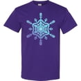 thumbnail image 3 of Inktastic Christmas Blue Ice Snowflake T-Shirt, 3 of 5