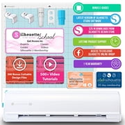 Silhouette White Cameo 5 Alpha w/ Advanced Blade Pack, 38 Oracal Sheets, HTV