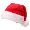 thumbnail image 2 of Christmas Hat, Christmas Santa Hat for Adults, Snowflake Fur Plush Xmas Hat for Christmas Holiday Party Decoration, Soft Liner Fabric Christmas Headwear for New Year, Festive Party, Cosplay, 2 of 4