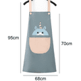 thumbnail image 2 of Delantales para mujer con bolsillos, delantales con pechera ajustables, delantal de chef impermeable y a prueba de aceite para mujer para cocina, barbacoa, cocina, dibujo y manualidades, 2 of 5