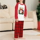 thumbnail image 1 of Conjunto De Pijamas De 2 Piezas Conjunto de pijama familiar de 2 piezas, estilo navideño, patrón de Papá Noel, traje diario a cuadros Cgtredaw Chica Rojo 13-14T para Niño, 1 of 6