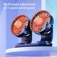 RRCSS Car Fans, Portable Vehicle Cooling Fan, Dual Head Usb Fan For Car