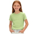 thumbnail image 3 of KyCheLot Cotton T-Shirts for Boys Girls Summer Scoop Neck Solid Color Short Sleeve Tops Kids Comfy Casual T-Shirts, 3 of 8