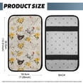 thumbnail image 5 of Yuyamidu Chicken Car Center Console Armrest Cover Yellow Rose Auto Center Console Cushion Accessories Flannel Car Arm Rest Cover Pad Fit for Most SUV Van Truck, 5 of 7