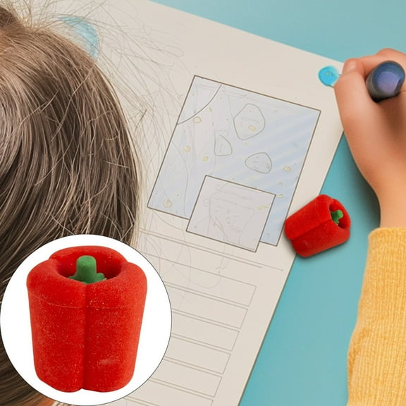 1pc Fun Chili Eraser Vegetable Eraser, Durable Rubber Eraser, Smooth Cleaning, No Paper Tear, Pencil Eraser for Writing Correction, Classroom Prizes, Game Rewards, Party Favors, Class Treasure Box