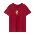 thumbnail image 1 of Camiseta básica para mujer con cuello redondo y camisetas de verano para ir de compras y viajes M, 1 of 8